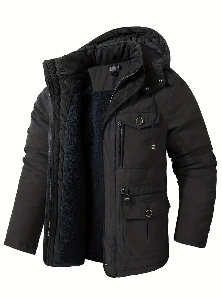 Veste d'hiver à capuche pour hommes